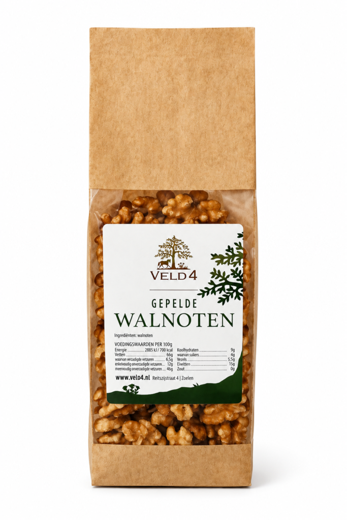 Gepelde walnoten kraft